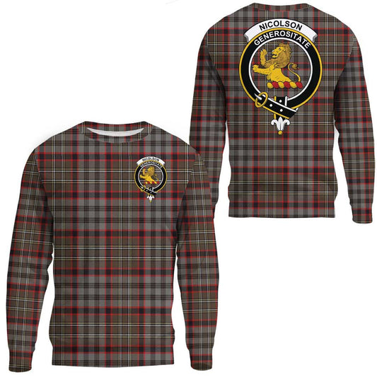 Nicolson Hunting Weathered Tartan Crest Sweatshirt