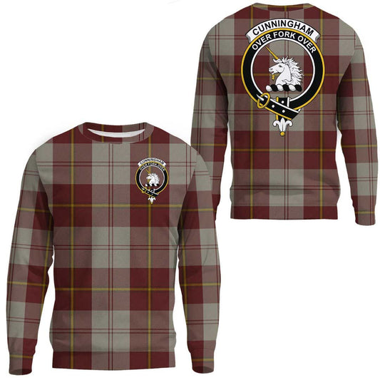 Cunningham Burgundy Dancers Tartan Crest Sweatshirt