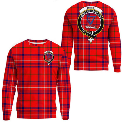 Rose Modern Tartan Crest Sweatshirt