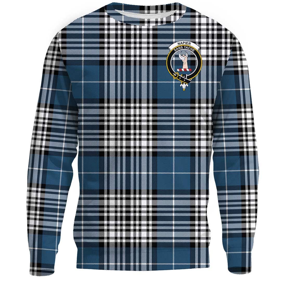 Napier Modern Tartan Crest Sweatshirt