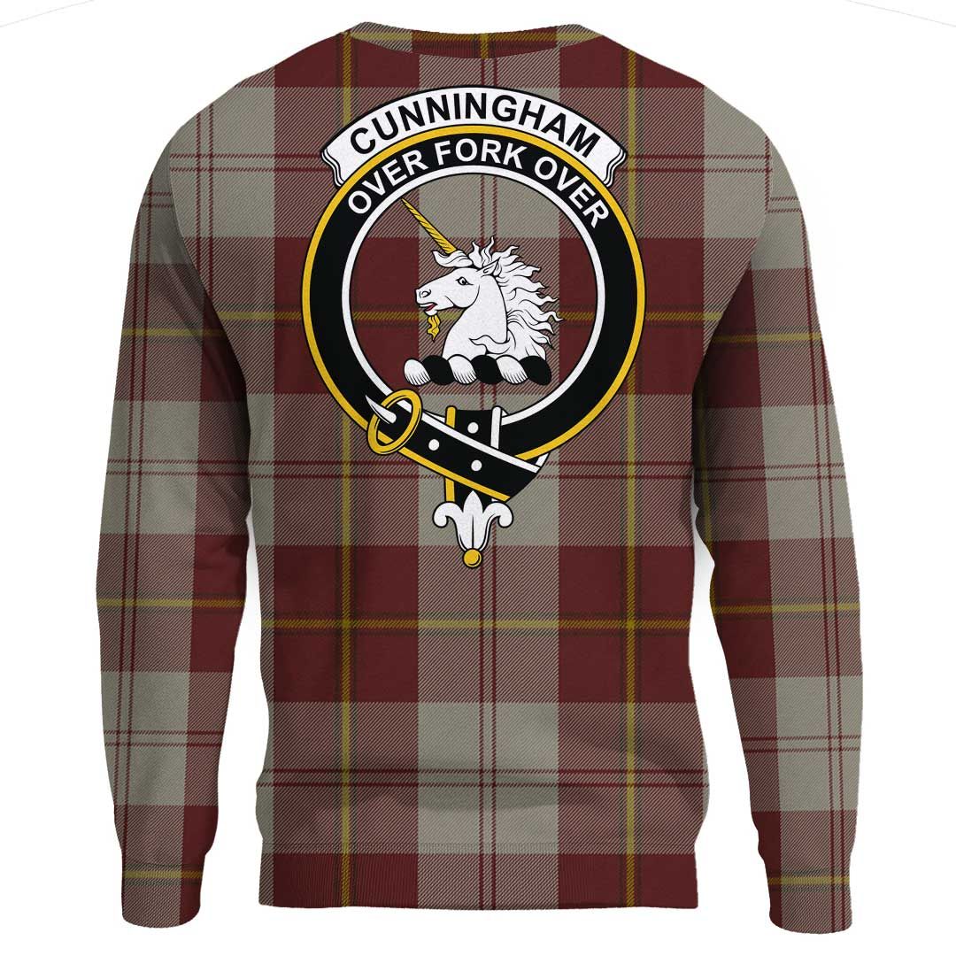 Cunningham Burgundy Dancers Tartan Crest Sweatshirt