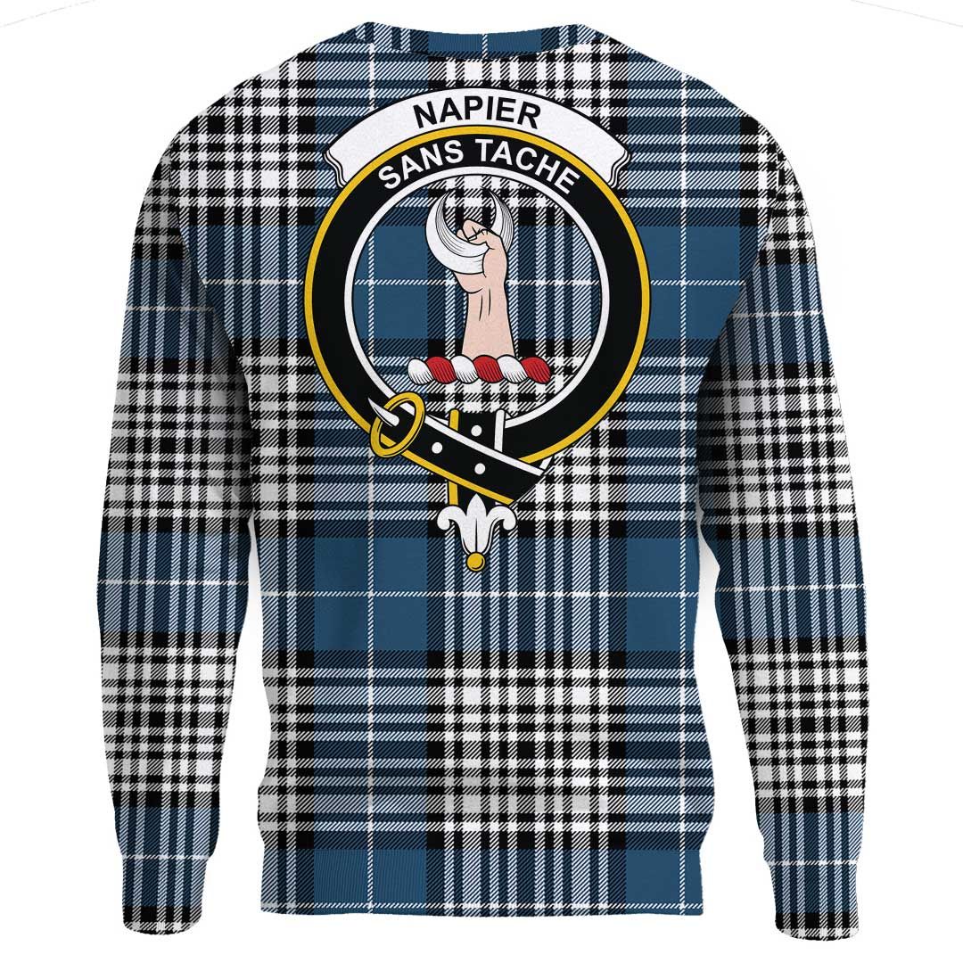 Napier Modern Tartan Crest Sweatshirt