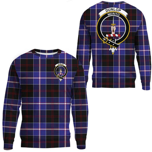 Dunlop Modern Tartan Crest Sweatshirt