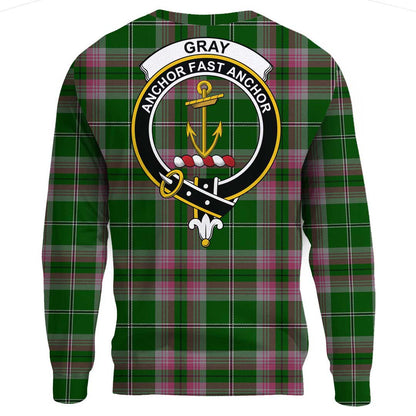 Gray Tartan Crest Sweatshirt