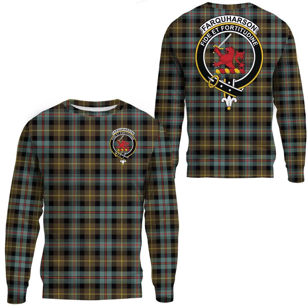 Farquharson Weathered Tartan Crest Sweatshirt