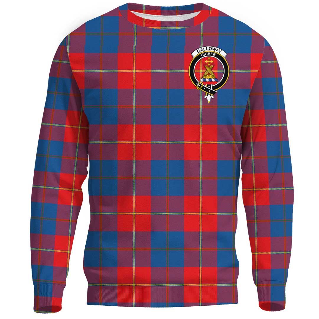 Galloway Red Tartan Crest Sweatshirt