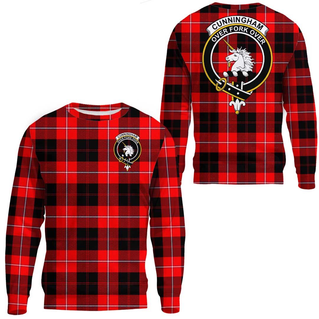 Cunningham Modern Tartan Crest Sweatshirt