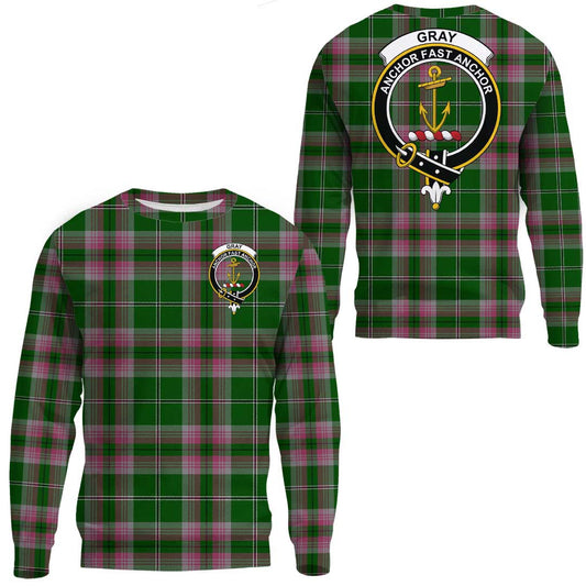 Gray Tartan Crest Sweatshirt