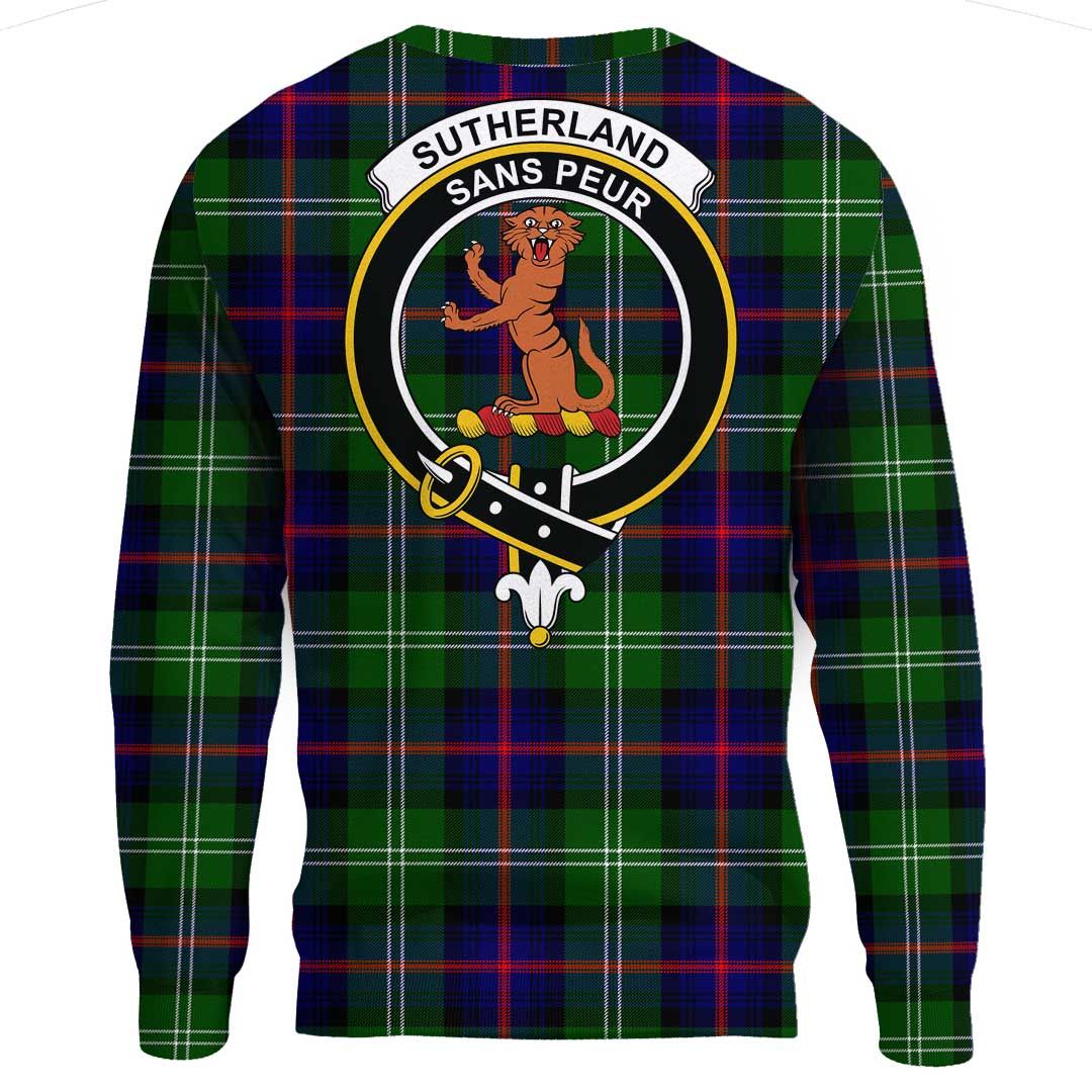 Sutherland Modern Tartan Crest Sweatshirt