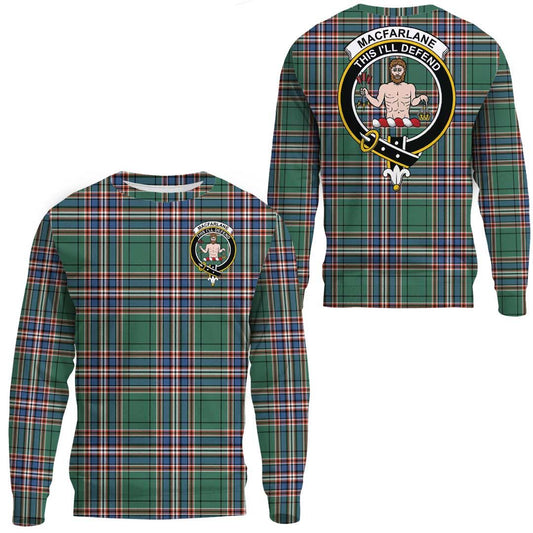 MacFarlane Hunting Ancient Tartan Crest Sweatshirt