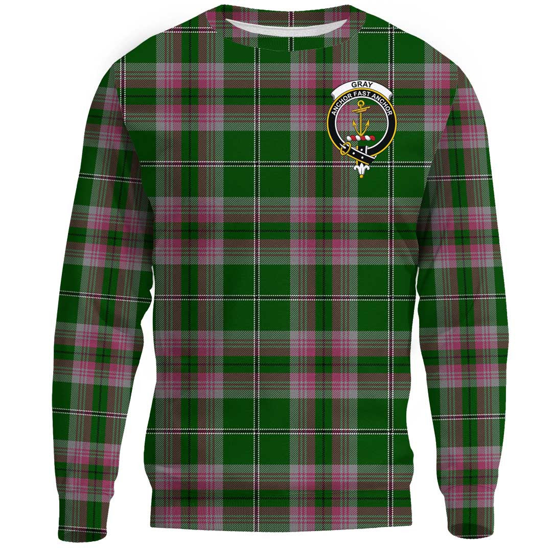 Gray Tartan Crest Sweatshirt