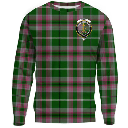 Gray Tartan Crest Sweatshirt