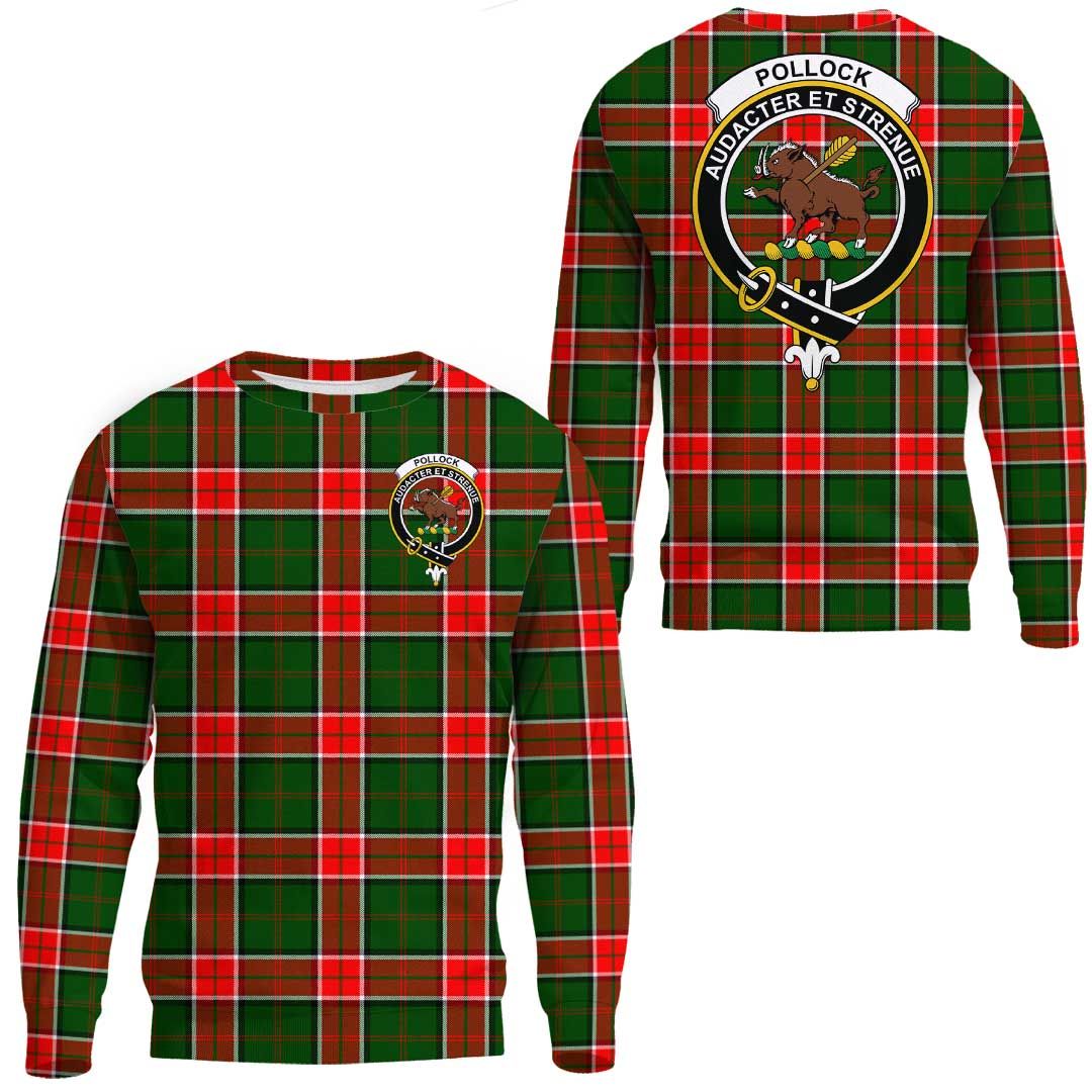 Pollock Modern Tartan Crest Sweatshirt