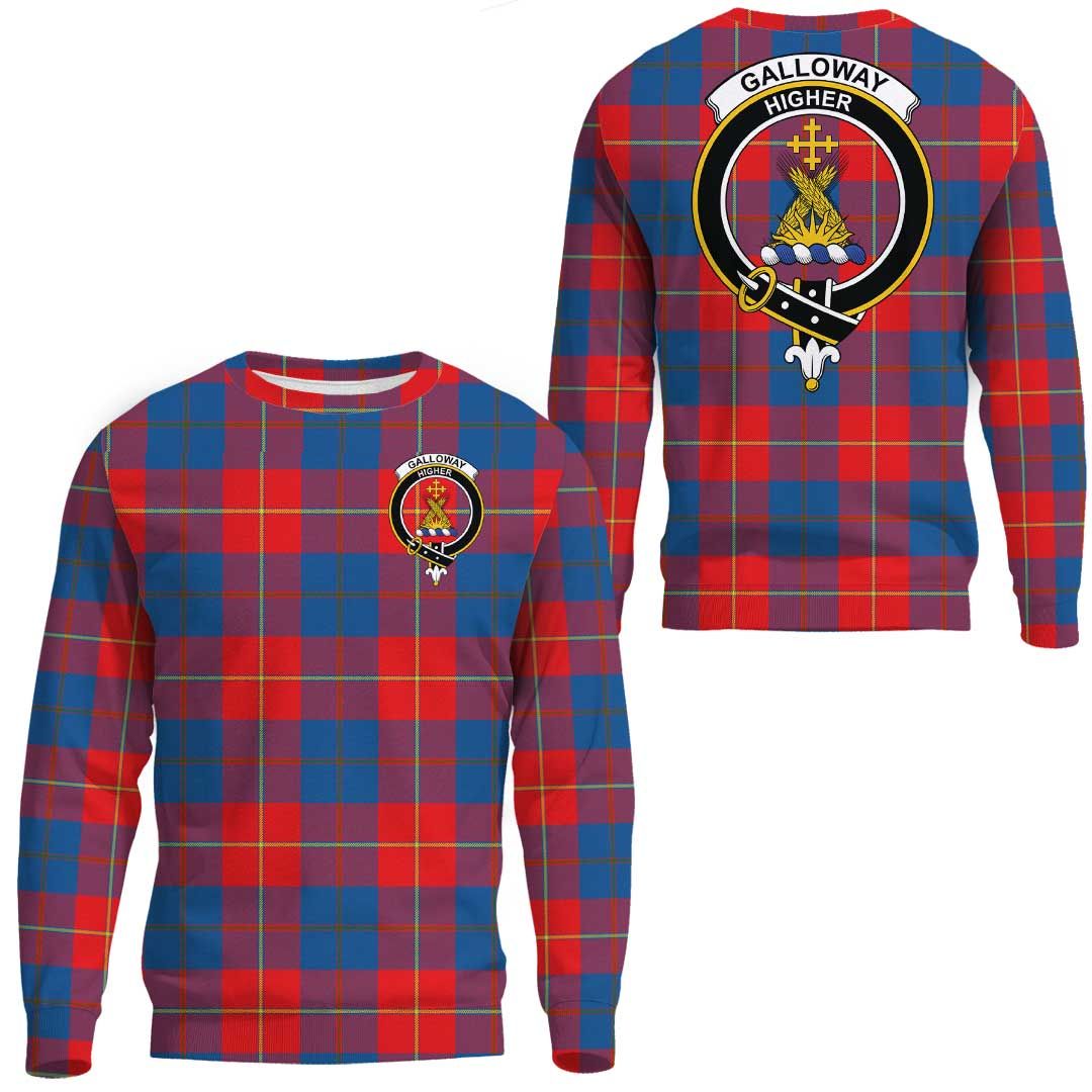 Galloway Red Tartan Crest Sweatshirt