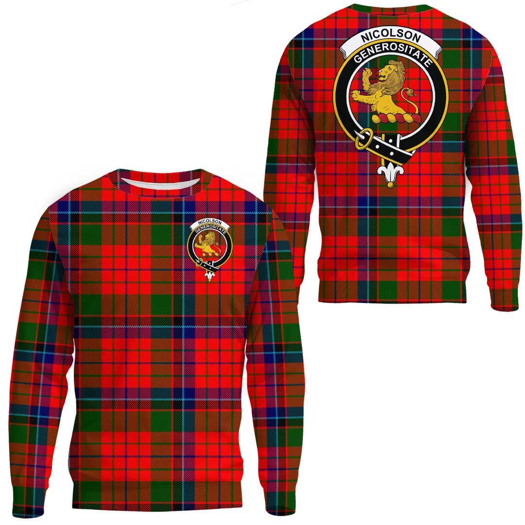 Nicolson Modern Tartan Crest Sweatshirt