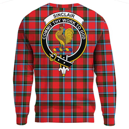 Sinclair Modern Tartan Crest Sweatshirt