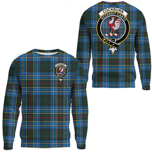 Cockburn Modern Tartan Crest Sweatshirt