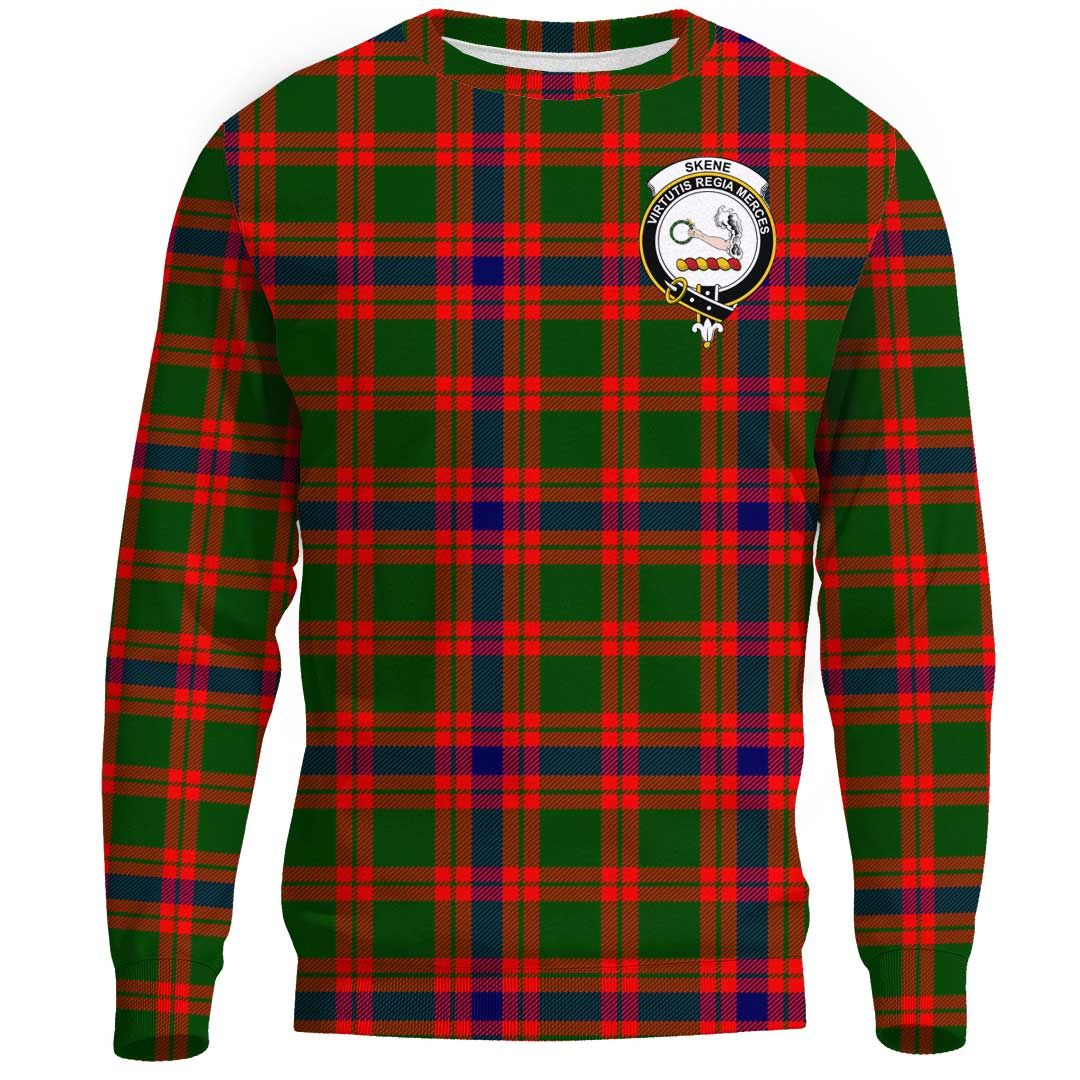 Skene Modern Tartan Crest Sweatshirt