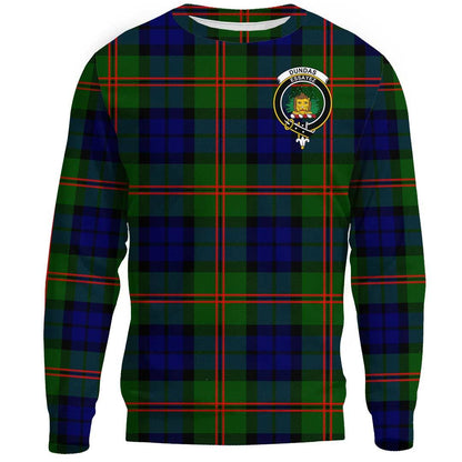 Dundas Modern Tartan Crest Sweatshirt