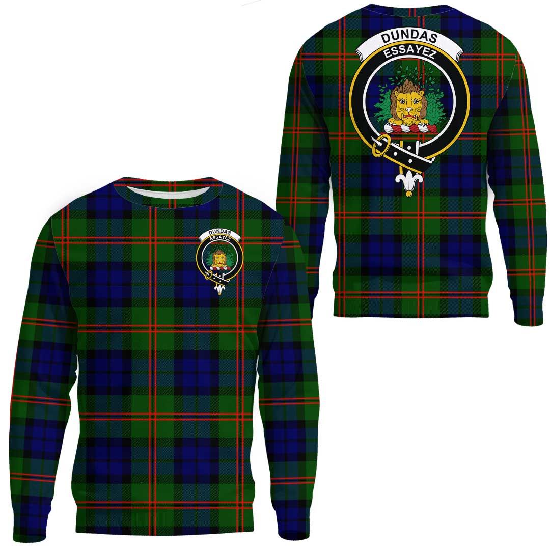 Dundas Modern Tartan Crest Sweatshirt