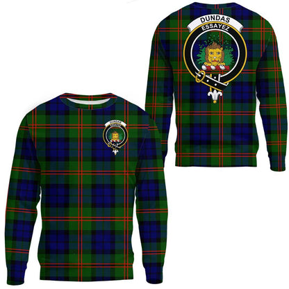 Dundas Modern Tartan Crest Sweatshirt