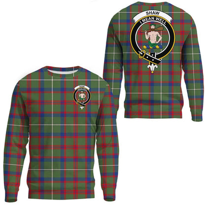 Shaw Green Modern Tartan Crest Sweatshirt