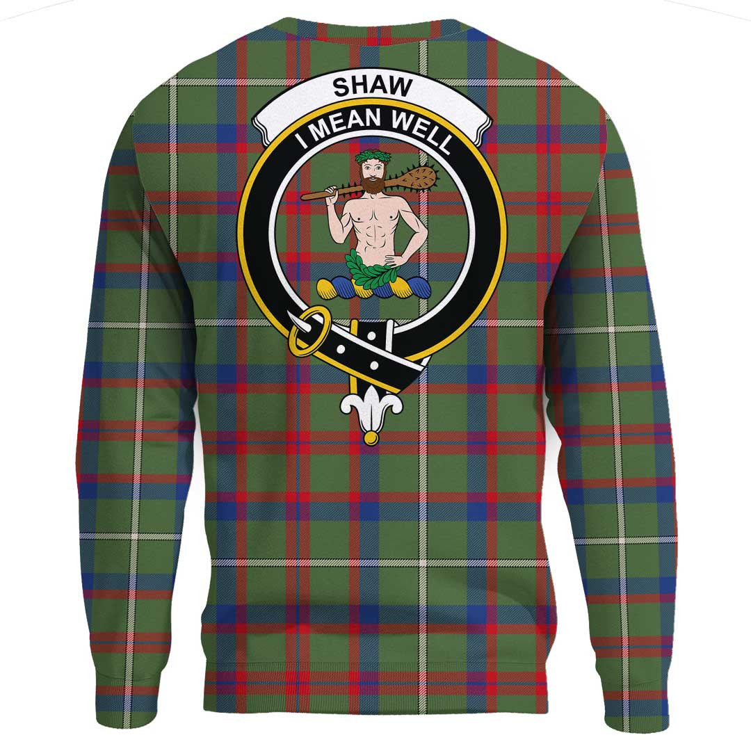 Shaw Green Modern Tartan Crest Sweatshirt