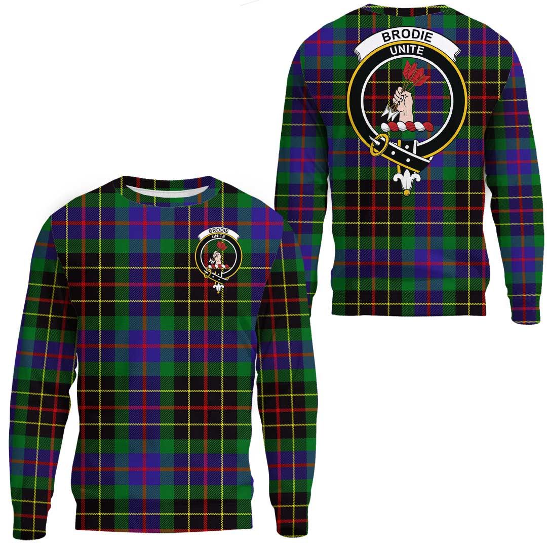 Brodie Hunting Modern Tartan Crest Sweatshirt