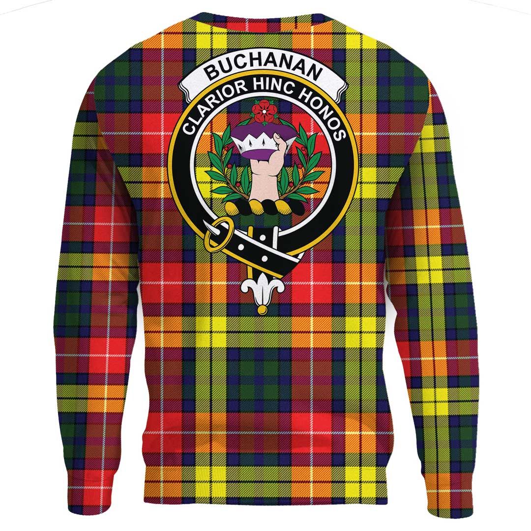 Buchanan Modern Tartan Crest Sweatshirt