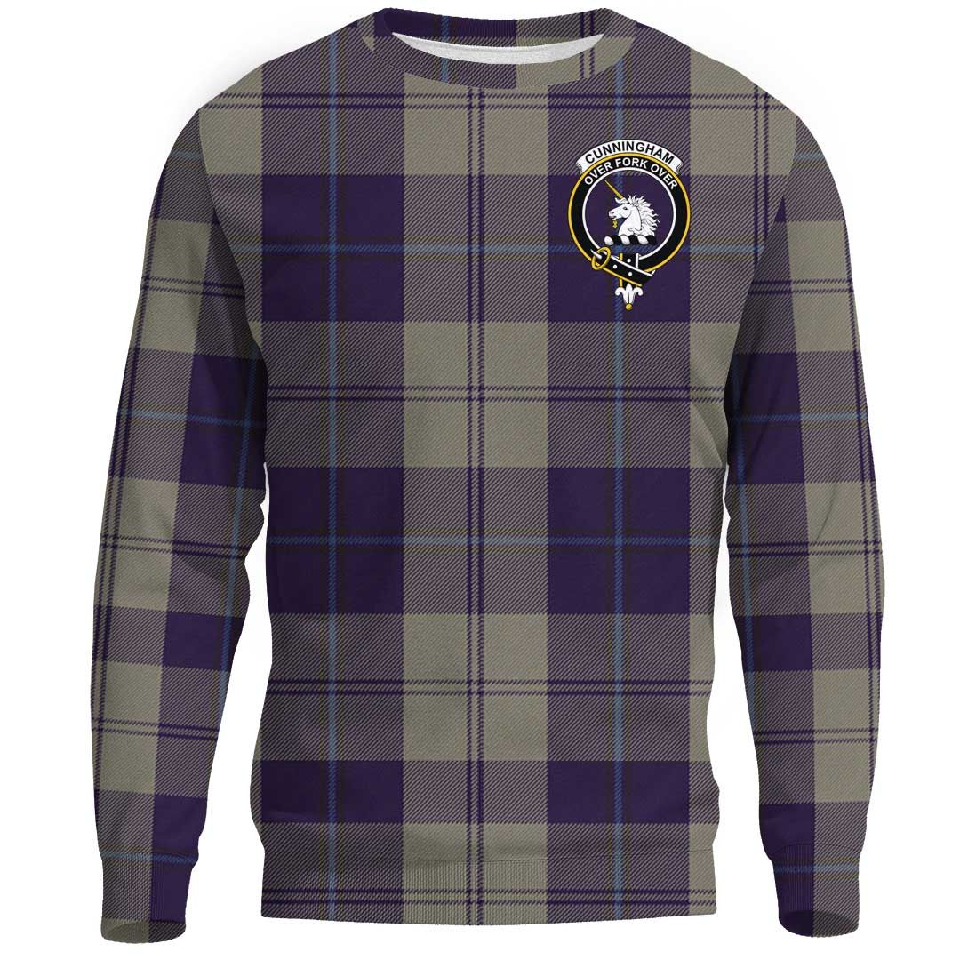 Cunningham Dress Blue Dancers Tartan Crest Sweatshirt