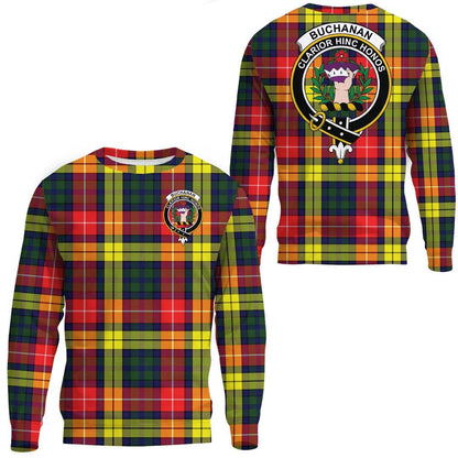 Buchanan Modern Tartan Crest Sweatshirt