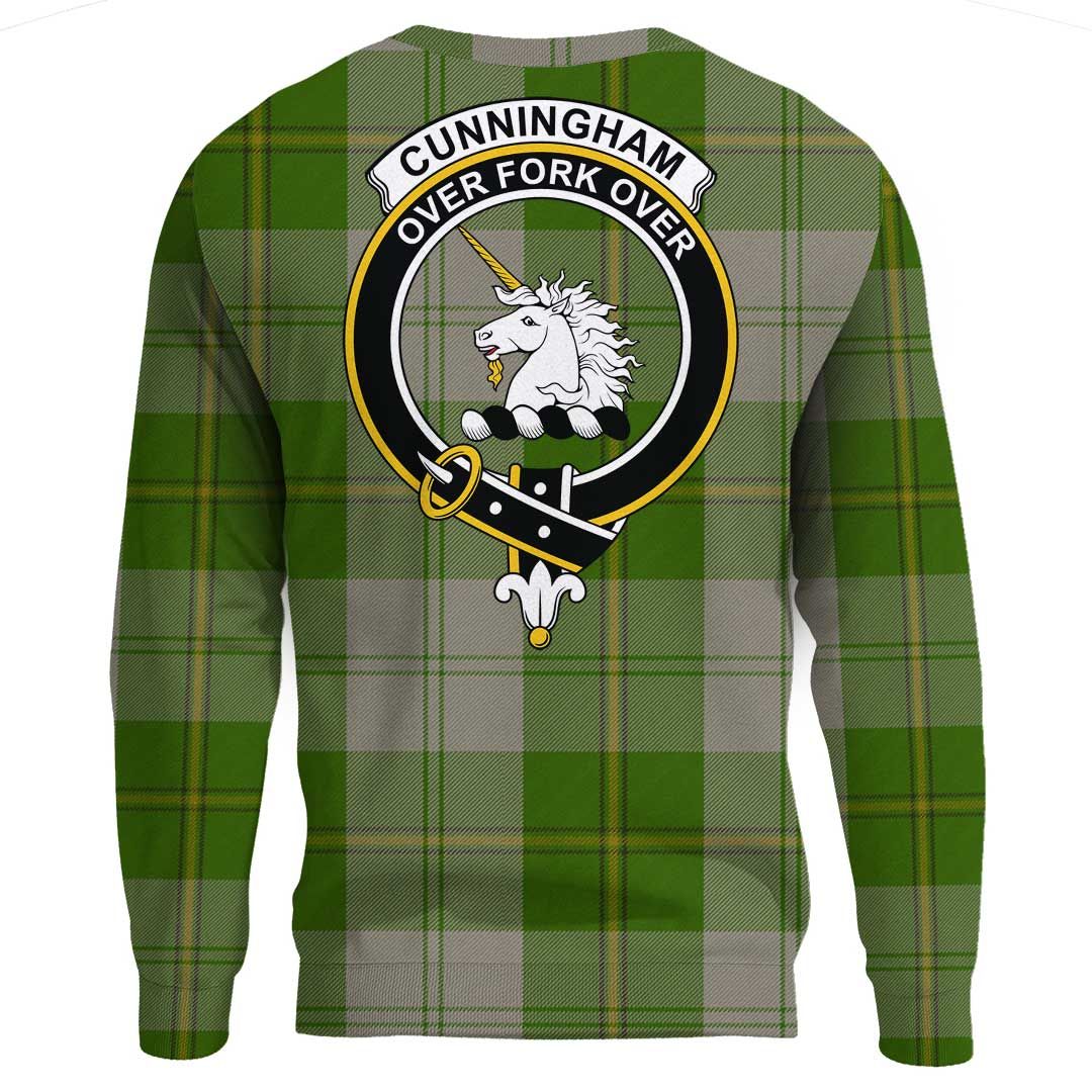 Cunningham Dress Green Dancers Tartan Crest Sweatshirt