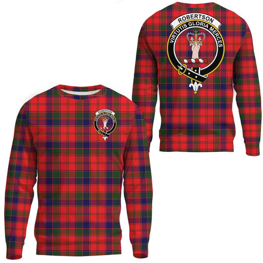 Robertson Modern Tartan Crest Sweatshirt