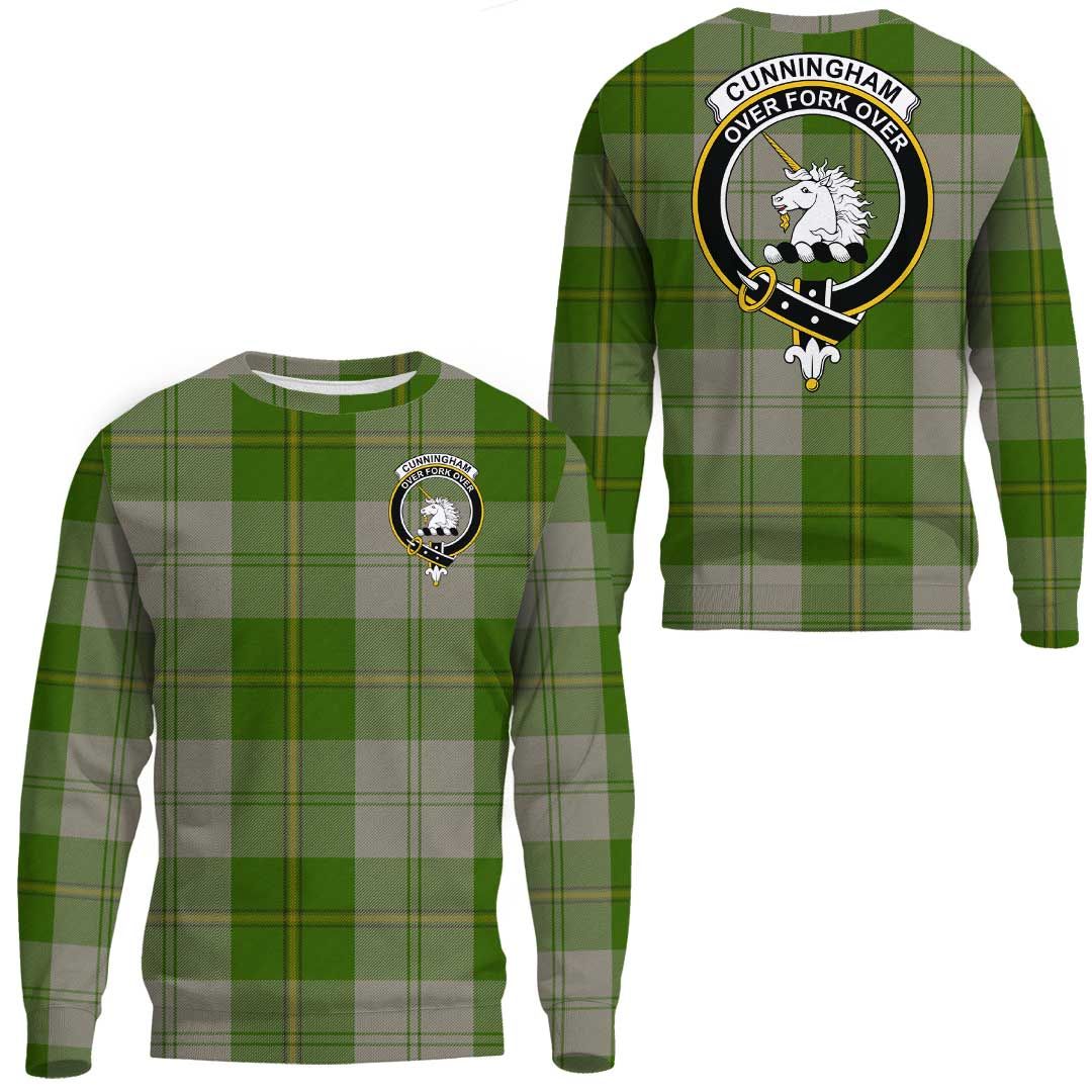 Cunningham Dress Green Dancers Tartan Crest Sweatshirt