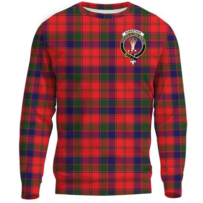 Robertson Modern Tartan Crest Sweatshirt