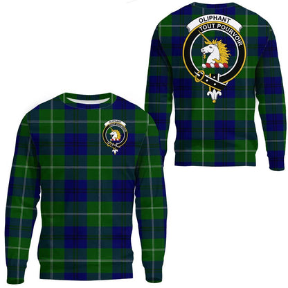 Oliphant Modern Tartan Crest Sweatshirt