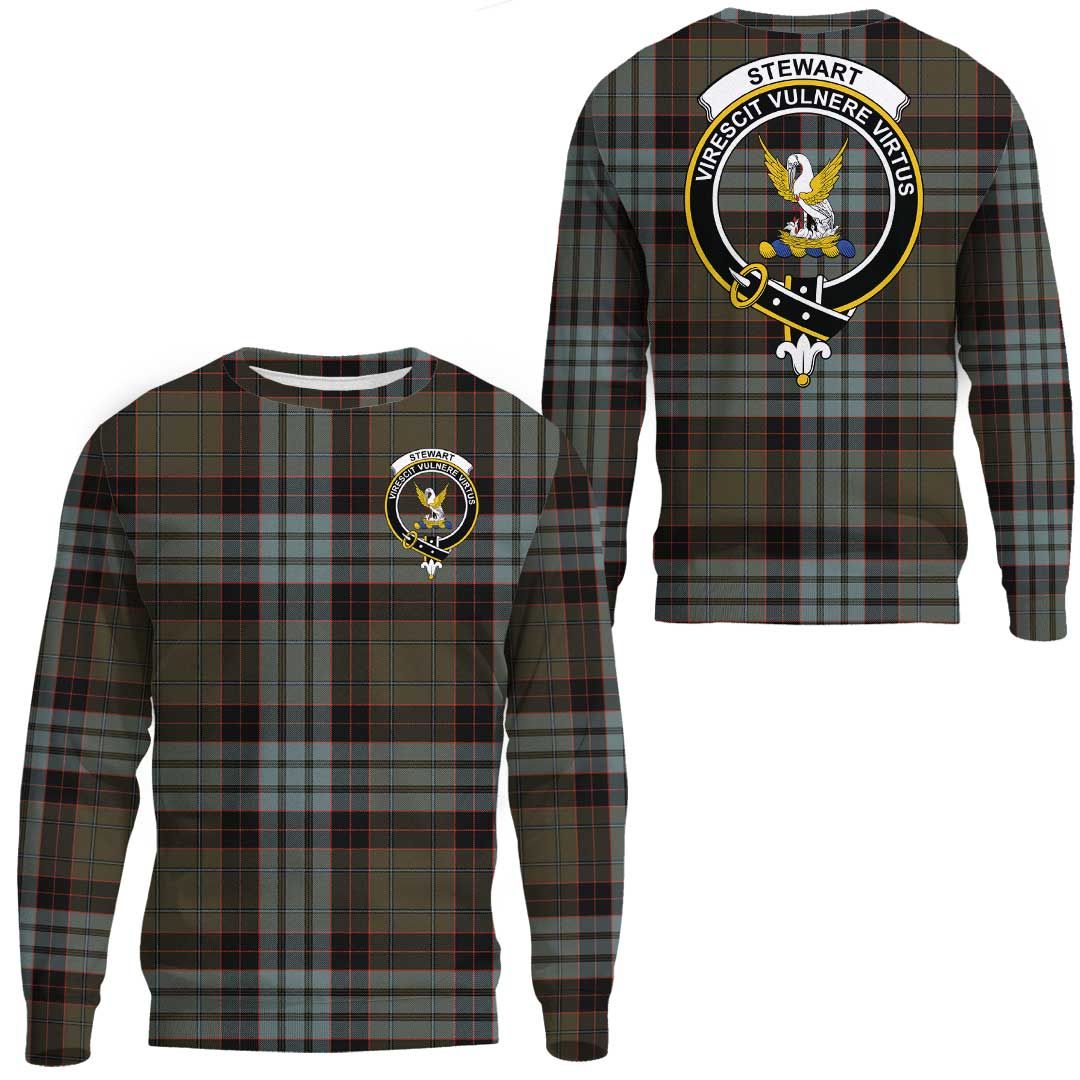 Stewart Old Weathered Tartan Crest Sweatshirt