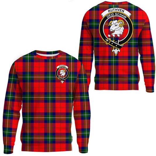 Ruthven Modern Tartan Crest Sweatshirt