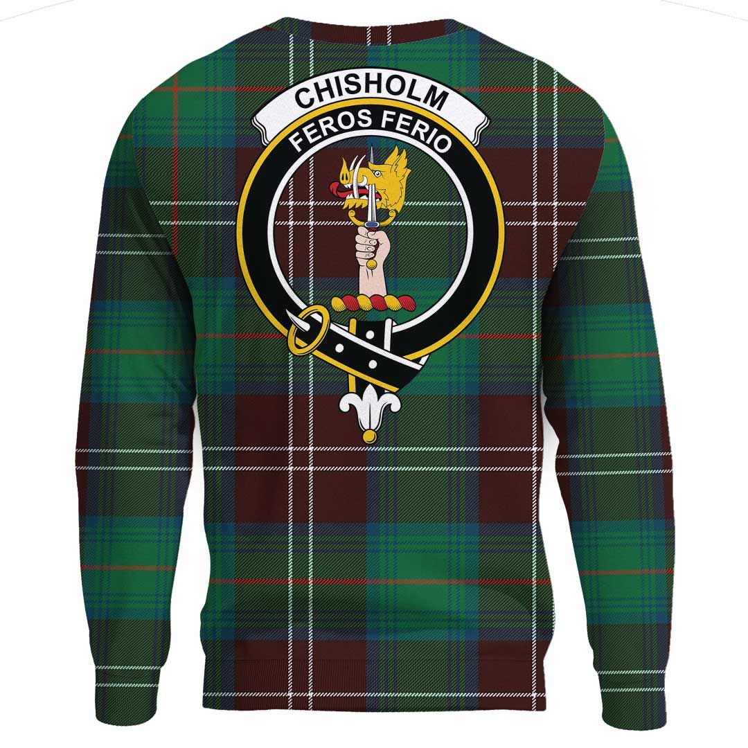 Chisholm Hunting Ancient Tartan Crest Sweatshirt