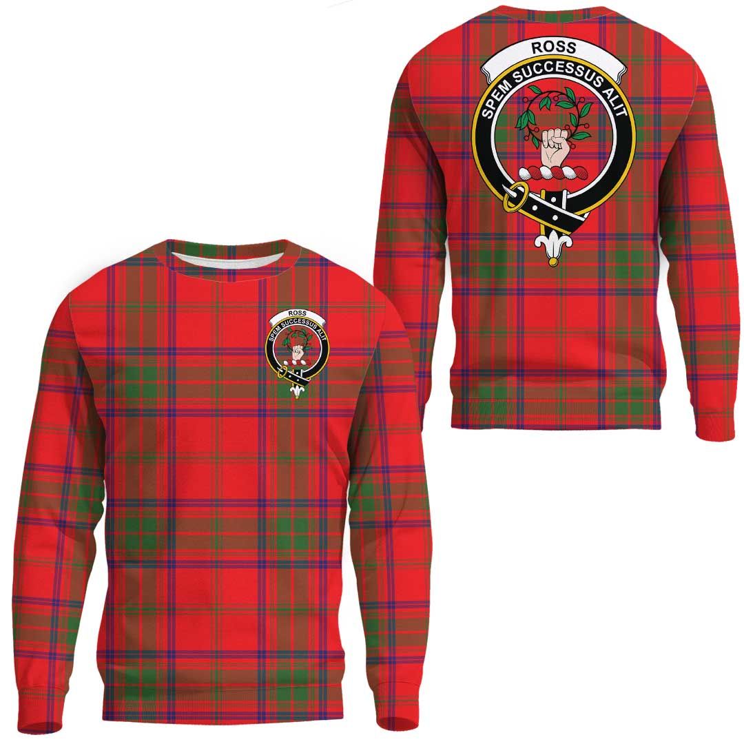 Ross Modern Tartan Crest Sweatshirt