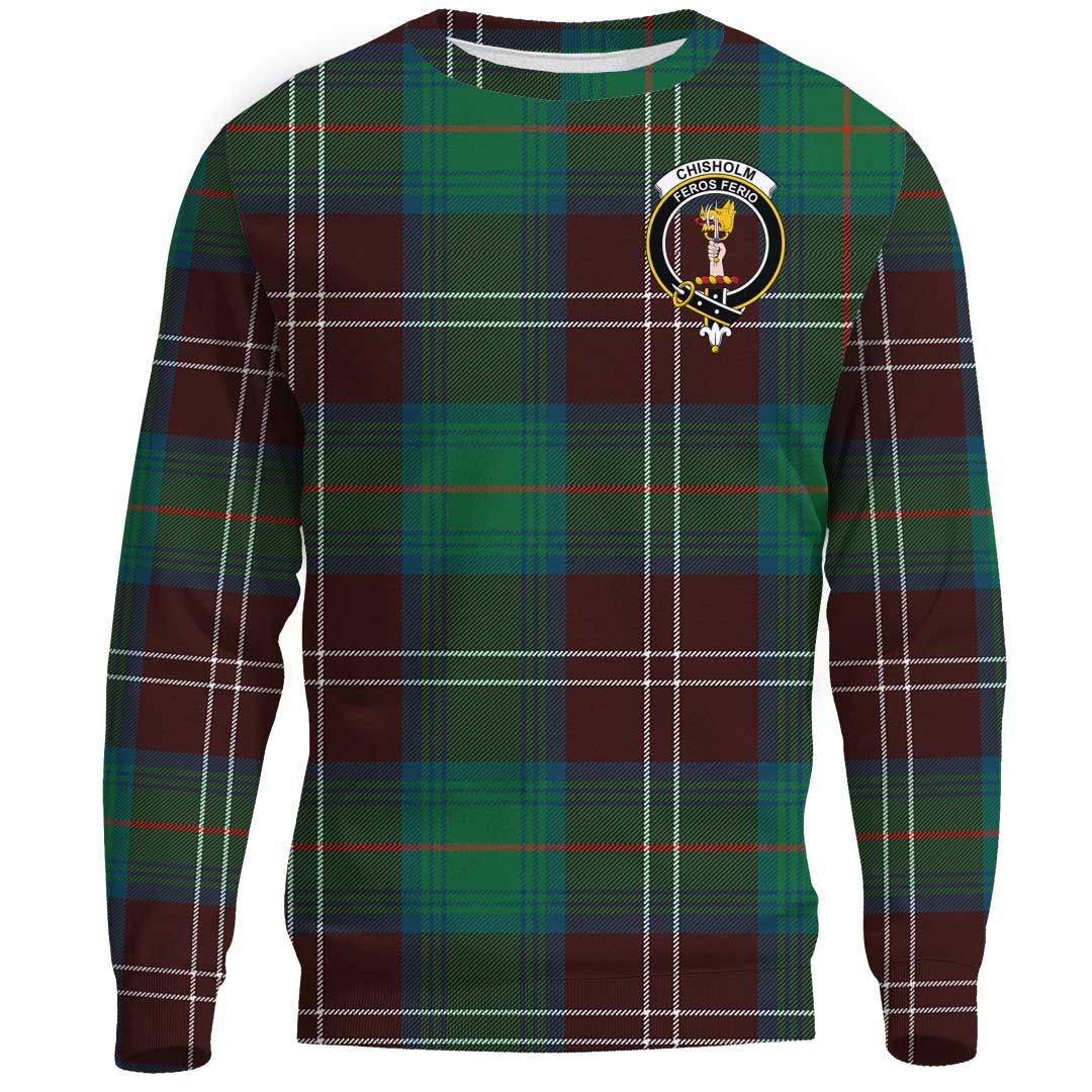 Chisholm Hunting Ancient Tartan Crest Sweatshirt