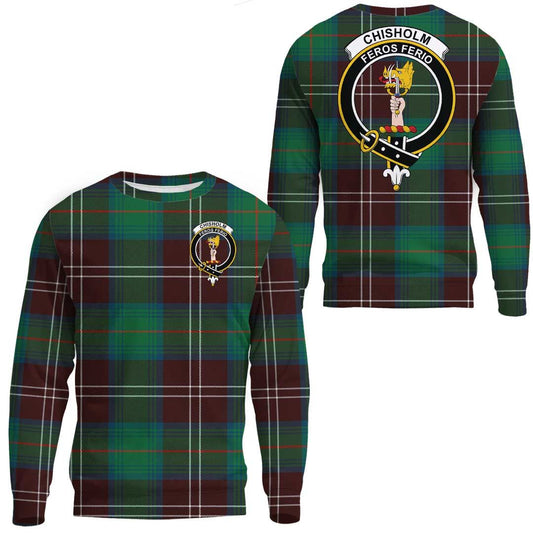 Chisholm Hunting Ancient Tartan Crest Sweatshirt