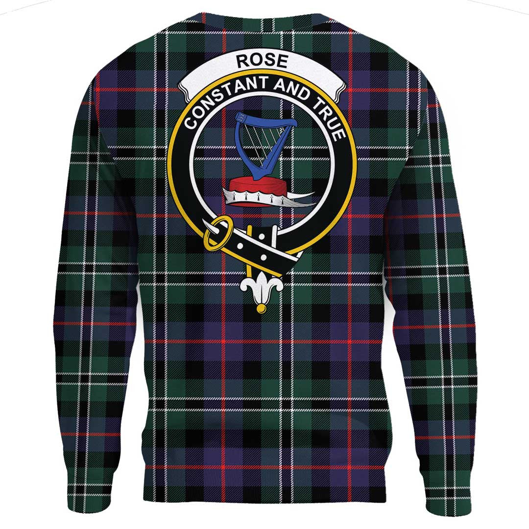 Rose Hunting Modern Tartan Crest Sweatshirt