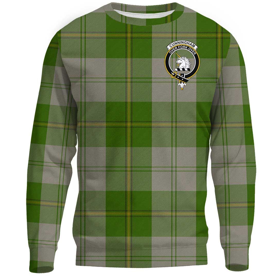 Cunningham Dress Green Dancers Tartan Crest Sweatshirt