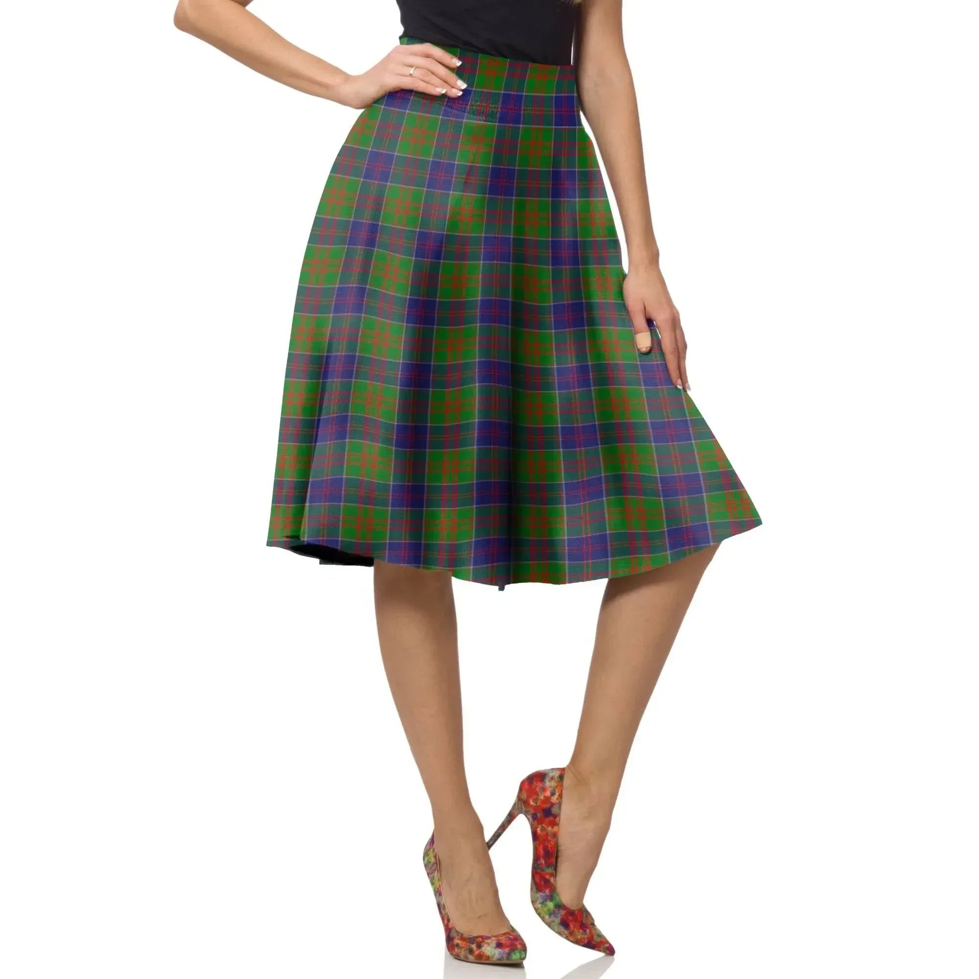 Reid Green Tartan Plaid Ladies Skirt
