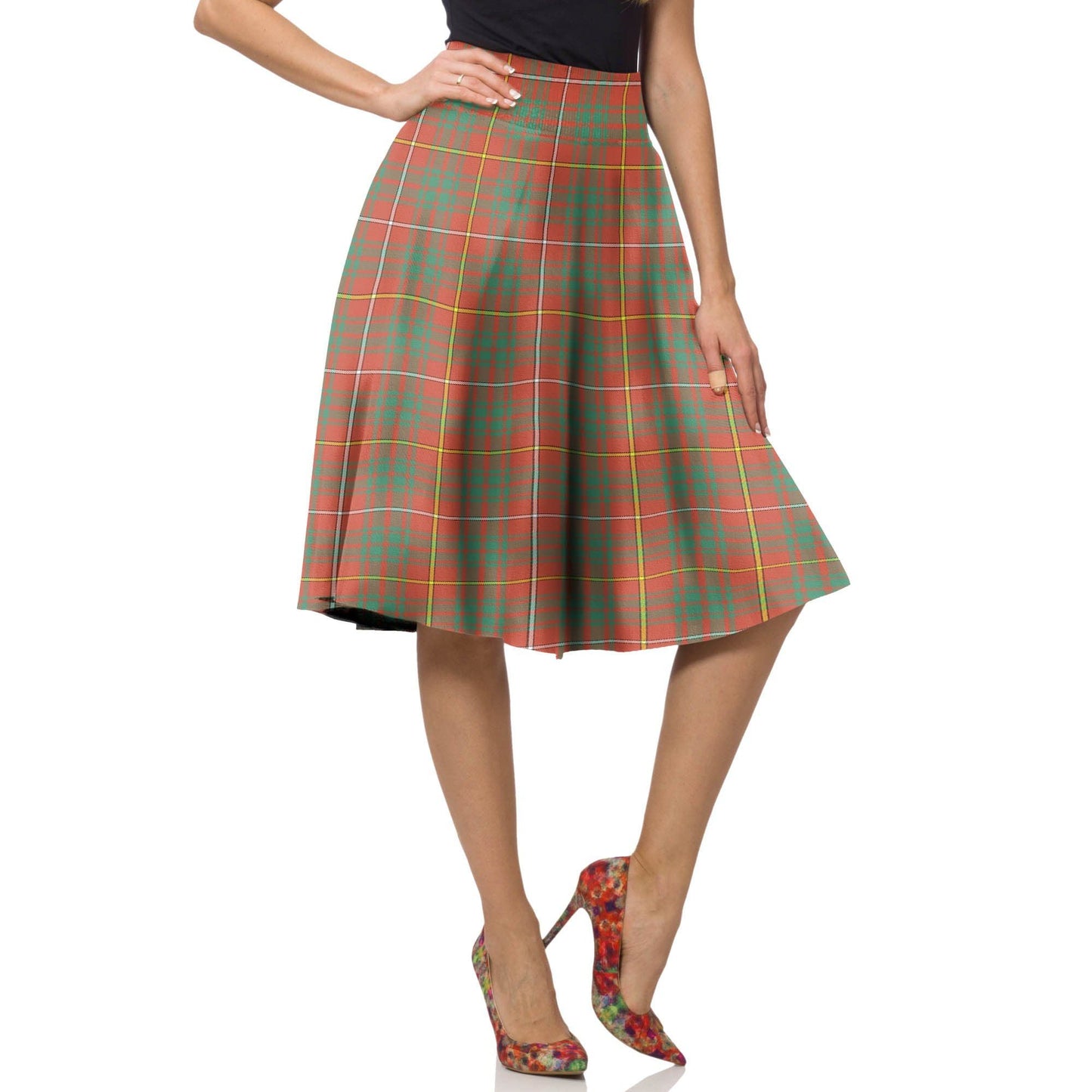 Bruce Ancient Tartan Plaid Ladies Skirt