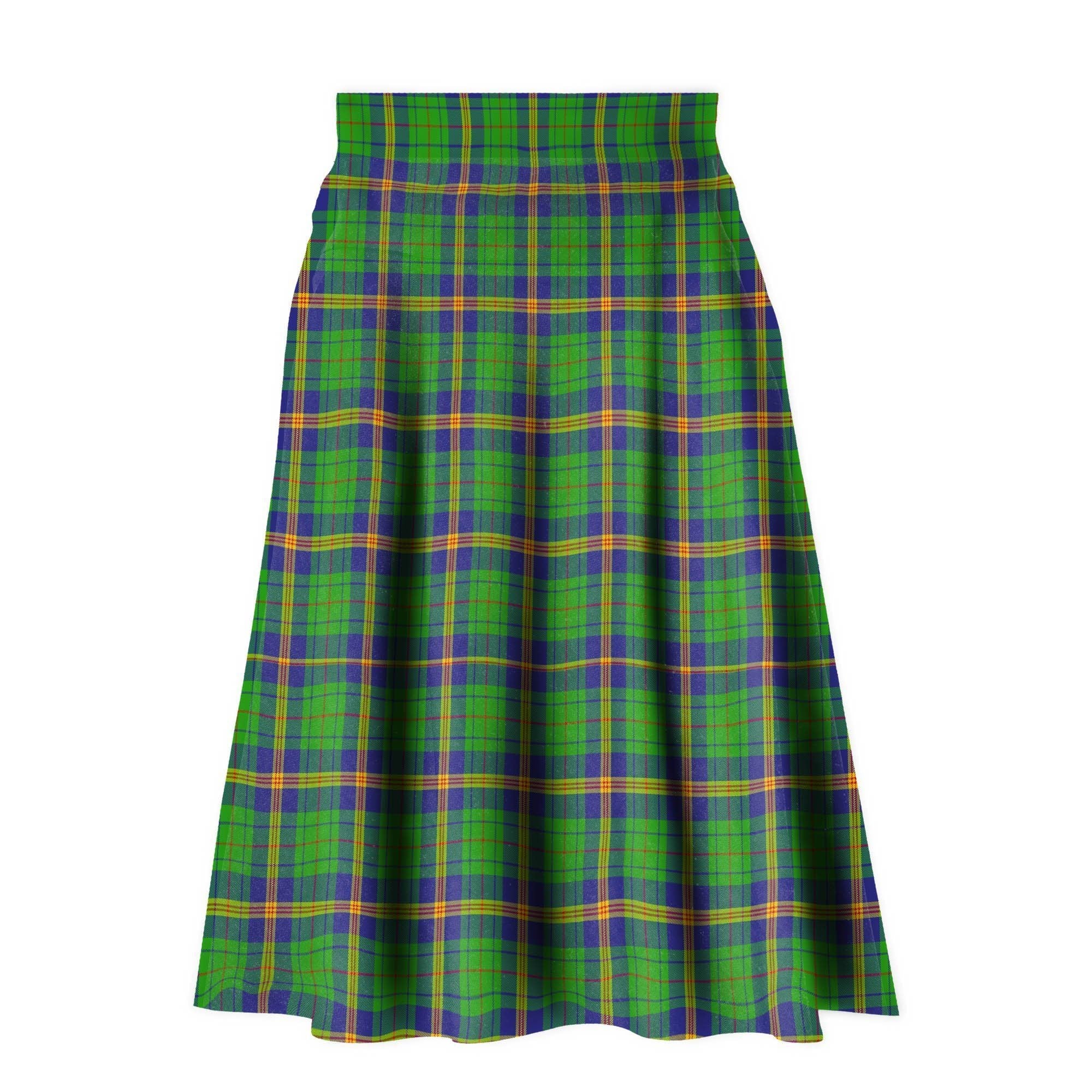 New Mexico Tartan Plaid Ladies Skirt