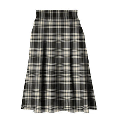 Menzies Black & White Ancient Tartan Plaid Ladies Skirt