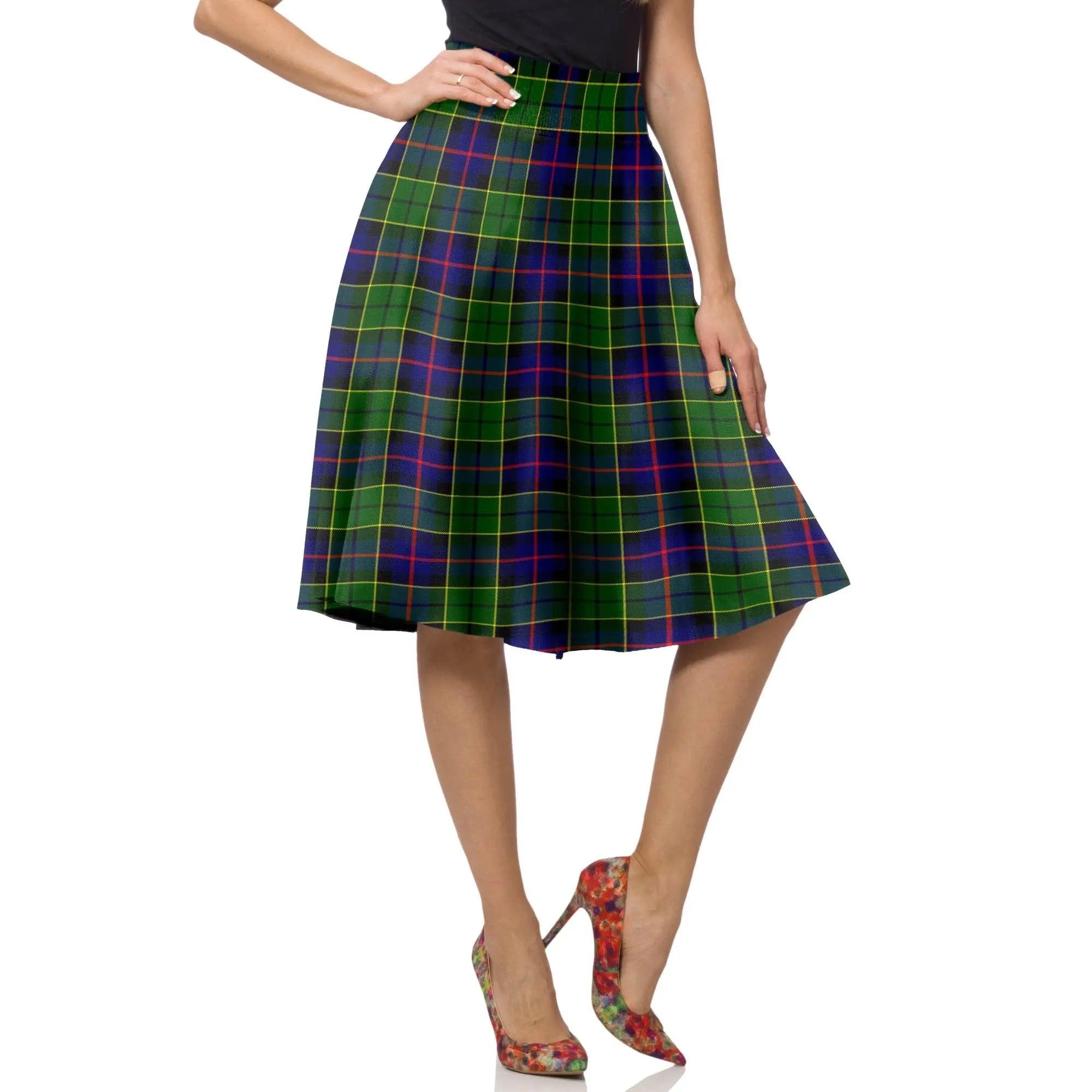 Forsyth Modern Tartan Plaid Ladies Skirt