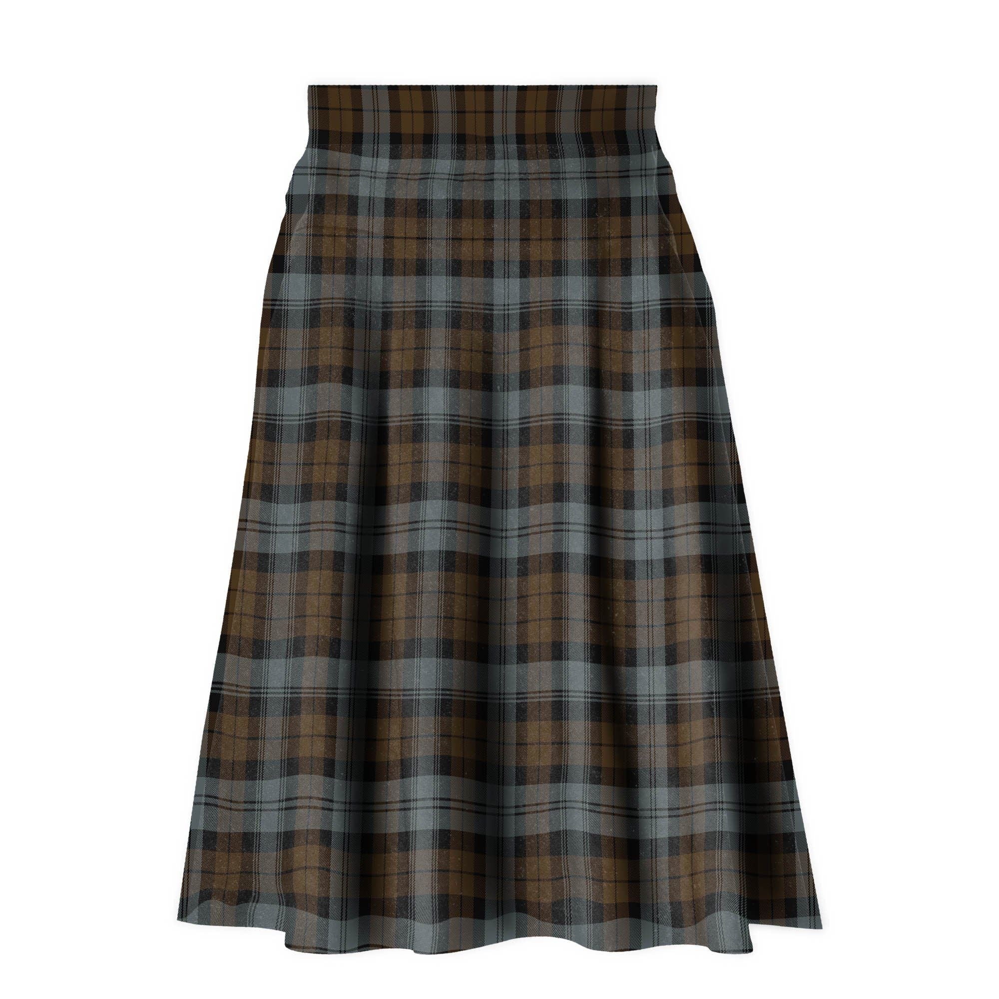 BlackWatch Weathered Tartan Plaid Ladies Skirt